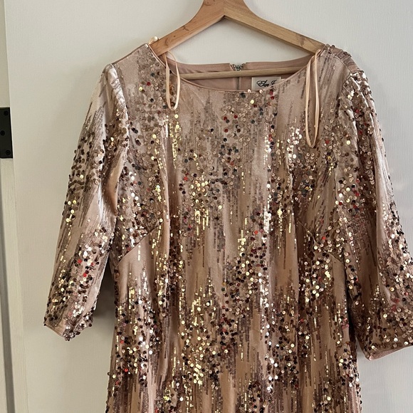 NWOT Eliza J Cocktail Sequin and Velvet Dress - Picture 3 of 3